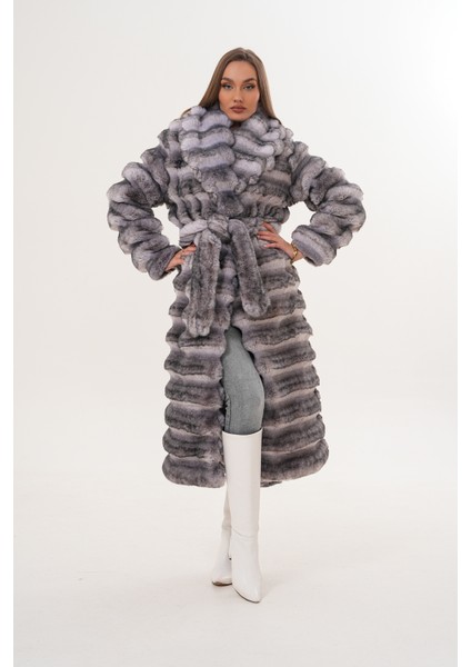 Tam Boy Çinçila Desenli Kaban indirimleri