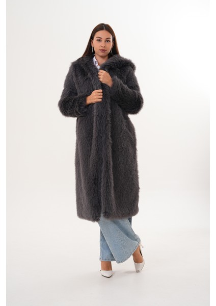 Tam Boy Kapişonlu Tüylü Kaban modelleri