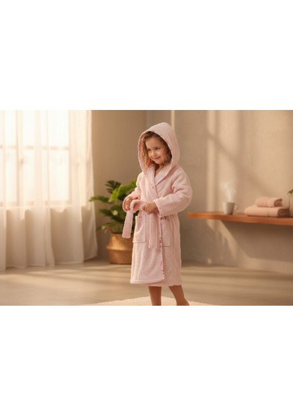 Kapşonlu Kız Çocuk Bornozu Pamuklu modelleri