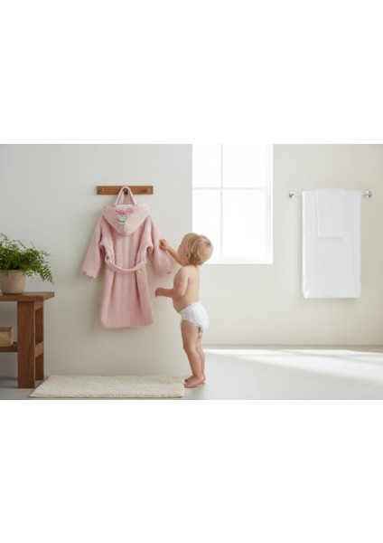 Kapşonlu Kız Çocuk Bornozu Pamuklu indirimleri