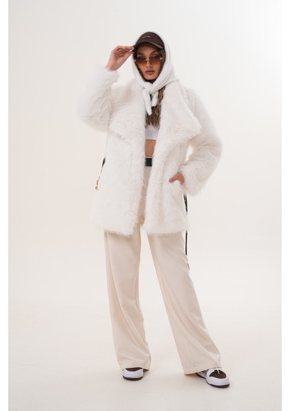 Kemerli Geniş Yaka Midiboy Kaban fiyatları