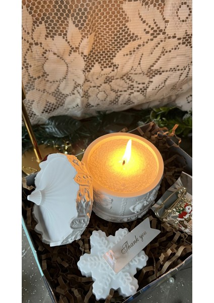 Atlıkarınca Işığı – Kar Tanesi Mum – Broş Yılbaşı Hediye Seti 3’lü | Casa Di Duck indirimleri