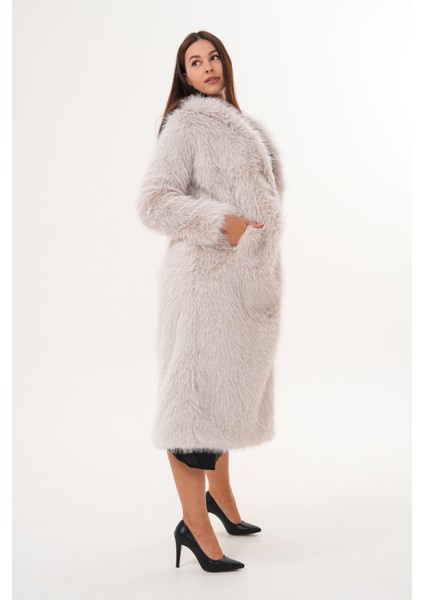 Tam Boy Kapişonlu Tüylü Kaban fırsatları