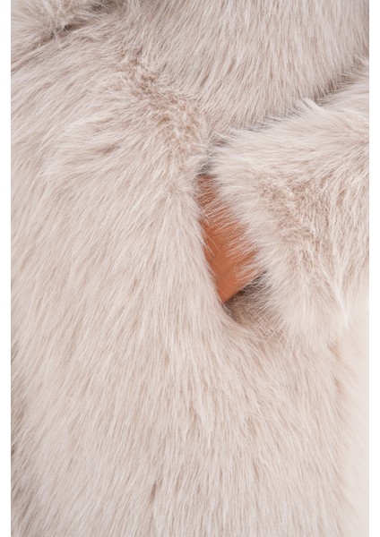 Tam Boy Kapişonlu Tüylü Kaban