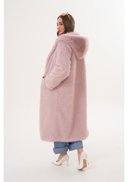 Tam Boy Kapişonlu Tüylü Kaban indirimleri