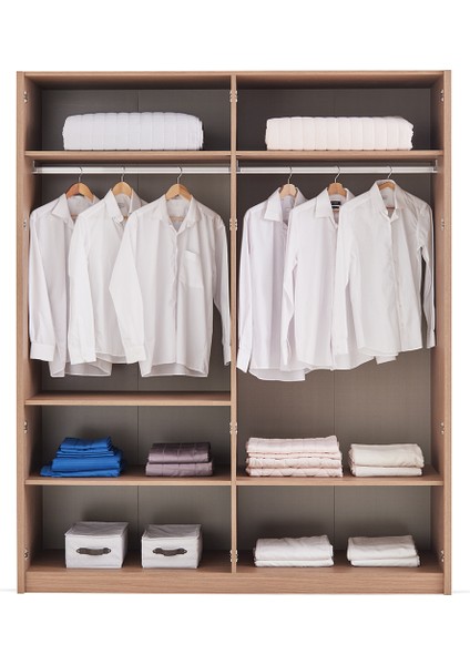 Paloma 4 Kapaklı Gardırop - Ceviz fiyatları