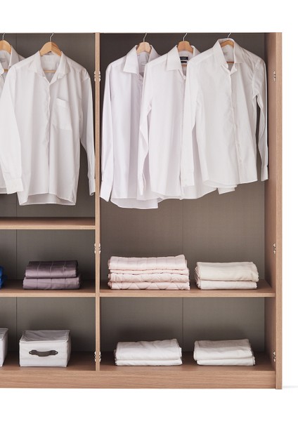 Paloma 4 Kapaklı Gardırop - Ceviz modelleri