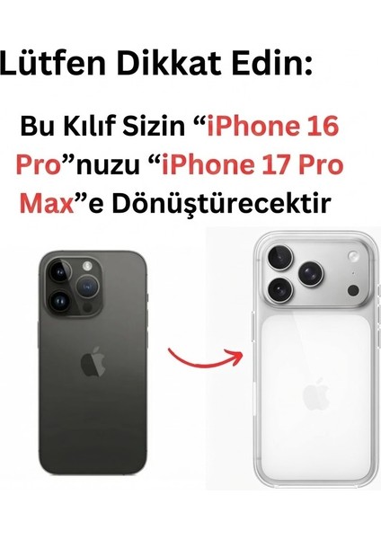 iPhone 16 Pro Uyumlu Kılıf 17 Pro Görünümlü Magsafe Özellikli Kamera Lens Korumalı Kılıf fiyatları