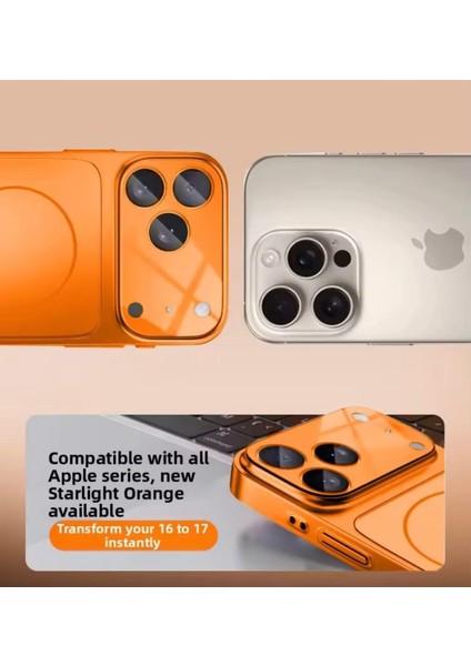 iPhone 15 Pro Max Uyumlu Kılıf 17 Pro Görünümlü Magsafe Özellikli Kamera Lens Korumalı Kılıf modelleri