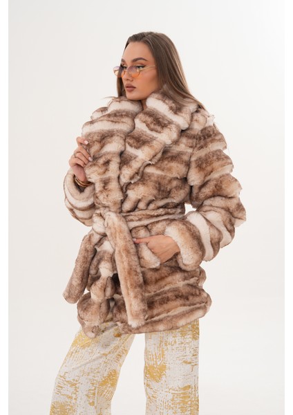 Midi Boy Çinçila Desenli Kaban indirimleri