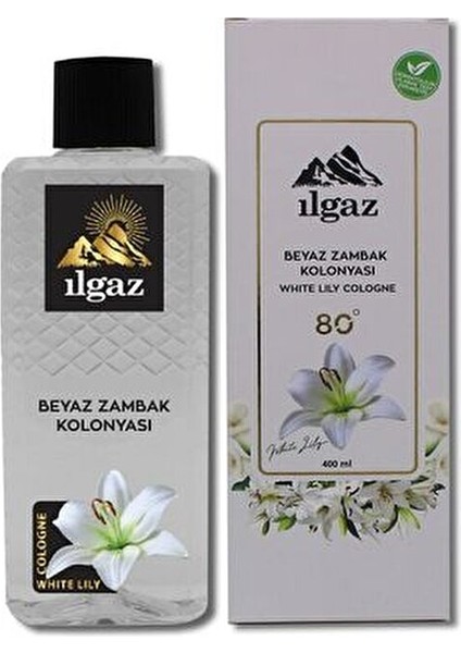 Beyaz Zambak Kolonyası 400 ml 80 Derece Dökme Kokusuyla Ferahlatıcı Etki
