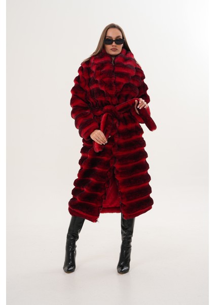 Tam Boy Çinçila Desenli Kaban fırsatları