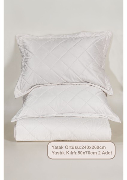 Alice Yatak Örtüsü Çift Kişilik Kadife (240X260 Cm) Krem indirimleri
