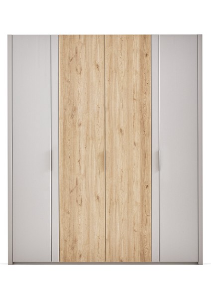 Cante 4 Kapaklı Gardırop - Meşe