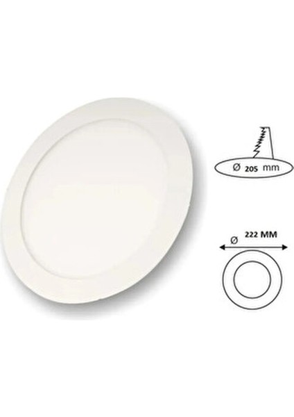 18W Beyaz LED Panel Armatür 6500K Renk ve 18 W Güç ile Şık Aydınlatma Çözümü