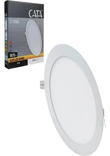 18W Beyaz LED Panel Armatür 6500K Renk ve 18 W Güç ile Şık Aydınlatma Çözümü