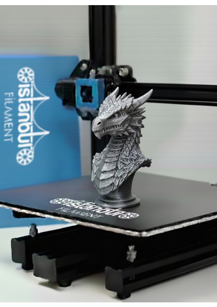 3D Baskı Pla+Silk Filament Gümüş - Siyah Çift Renk 1 kg Ø 1,75MM ± 0,05 mm Bambu Lab Uyumlu modelleri