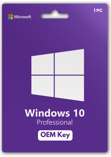 Windows 10 Pro Oem Dijital Lisans Anahtarı