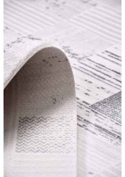 Kervalüx Gri Salon ve Oturma Odası Halısı – Robot Süpürge Uyumlu, Kolay Temizlik, Özel Ölçü Üretim