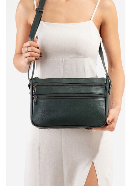 2108 Gerçek Deri Kadın Çapraz Çanta Yeşil fiyatları