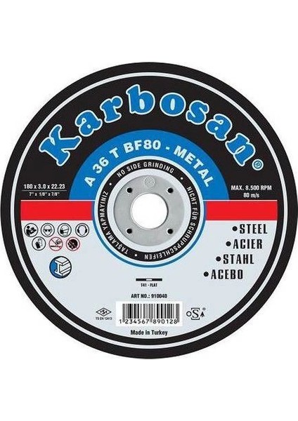 180X3X22 Kesici Taş ( 10 Adet )