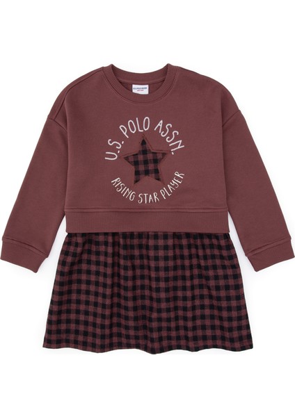 Kız Çocuk Gül Kurusu Elbise (Örme) 50318089-VR026