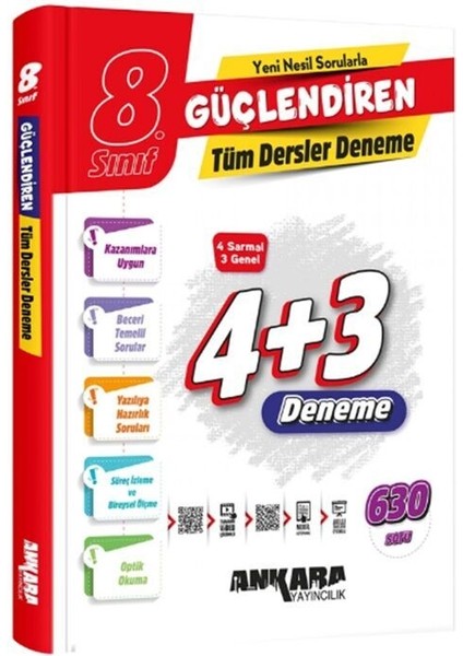 8. Sınıf Tüm Dersler Güçlendiren Denemeleri Ankara Yayıncılık fiyatları