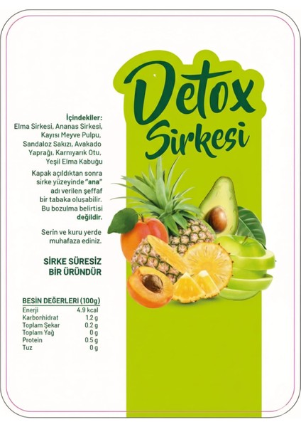 Detox Sirkesi 500 ml fiyatları