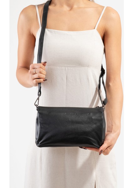 2108 Gerçek Deri Kadın Çapraz Çanta Siyah fiyatları