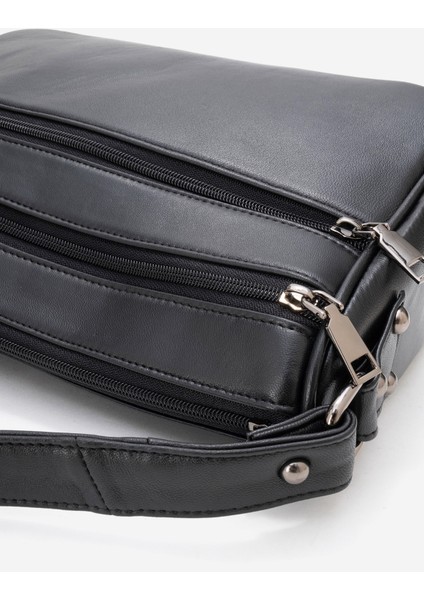 2108 Gerçek Deri Kadın Çapraz Çanta Siyah fırsatları