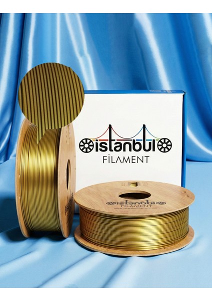3D Baskı Pla+ Silk Filament Gold - Siyah Çift Renk (Yeşil Efektli) 1 kg Ø 1,75MM ± 0,05 mm