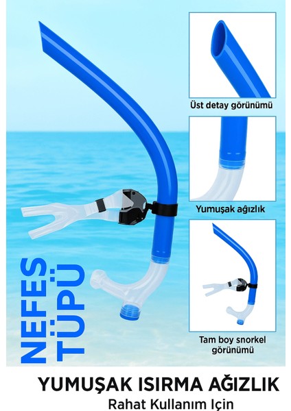 Yetişkin Yüzme Antrenman Şnorkeli Siyah fiyatları