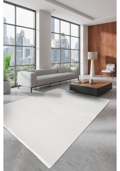 Kervalüx Beyaz Salon ve Oturma Odası Halısı – Robot Süpürge Uyumlu, Kolay Temizlik, Özel Ölçü Üretim modelleri