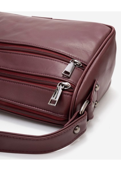 2108 Gerçek Deri Kadın Çapraz Çanta Bordo fırsatları