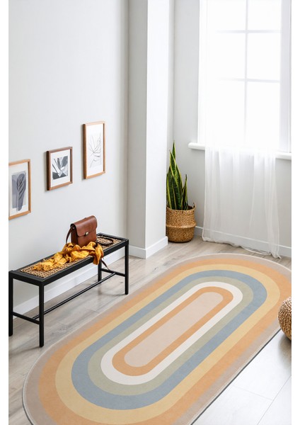 Modern Dekoratif Yıkanabilir Kaymaz Taban Halı – İnce, Yumuşak Salon Halısı, Mutfak Halısı ve Yolluk