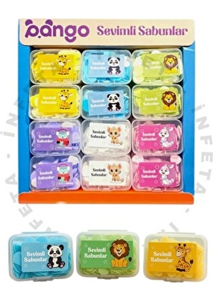 Sevimli Seyahat Piknik İçin 160 Yaprak Mini Kağıt Sabun Kutulu Karışık Renkli