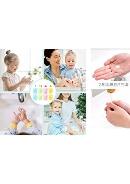 Sevimli Seyahat Piknik İçin 160 Yaprak Mini Kağıt Sabun Kutulu Karışık Renkli