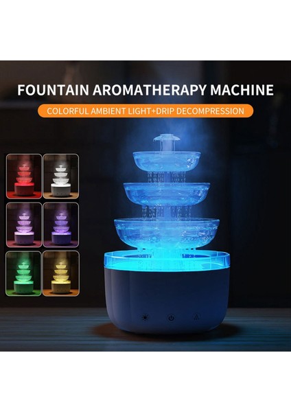 LED Ruh Hali Işığı ve Uçucu Yağ Difüzörü ile Bulut Yağmur Nemlendirici Yağmur Sesleri Yatak Odası Için Beyaz Gürültü Difüzörü (Yurt Dışından) fırsatları