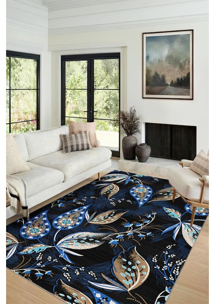 Modern Dekoratif Yıkanabilir Kaymaz Taban Halı – İnce, Yumuşak Salon Halısı, Mutfak Halısı ve Yolluk