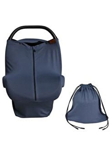 Fermuarlı Fonksiyonel Emzirme ve Puset Örtüsü Esnek Kumaş ile Rüzgar ve Güneş Koruma