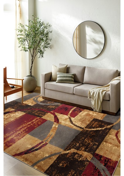 Modern Dekoratif Yıkanabilir Kaymaz Taban Halı – İnce, Yumuşak Salon Halısı, Mutfak Halısı ve Yolluk