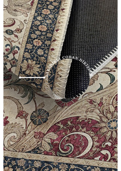 Modern Dekoratif Yıkanabilir Kaymaz Taban Halı – İnce, Yumuşak Salon Halısı, Mutfak Halısı ve Yolluk