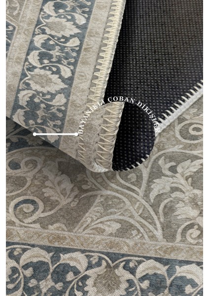 Modern Dekoratif Yıkanabilir Kaymaz Taban Halı – İnce, Yumuşak Salon Halısı, Mutfak Halısı ve Yolluk