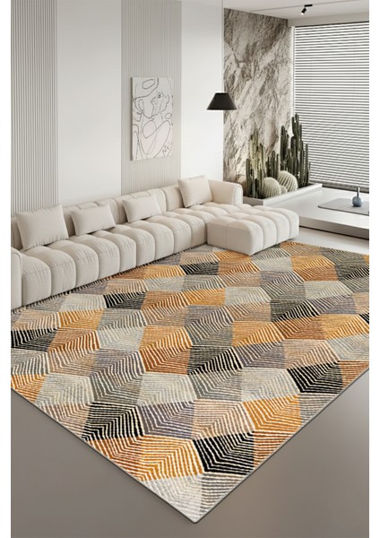 Modern Dekoratif Yıkanabilir Kaymaz Taban Halı – İnce, Yumuşak Salon Halısı, Mutfak Halısı ve Yolluk