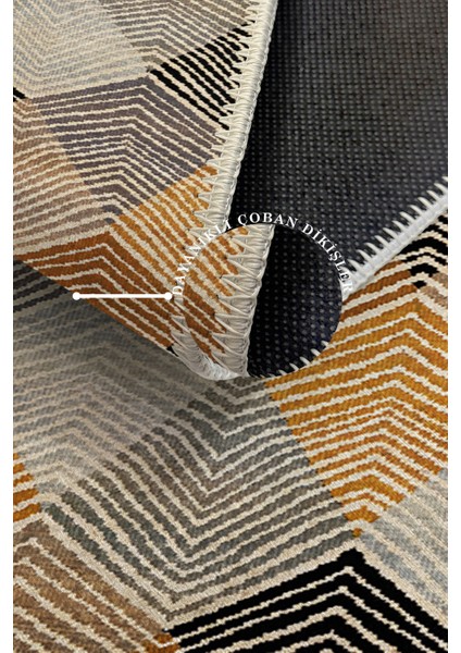 Modern Dekoratif Yıkanabilir Kaymaz Taban Halı – İnce, Yumuşak Salon Halısı, Mutfak Halısı ve Yolluk