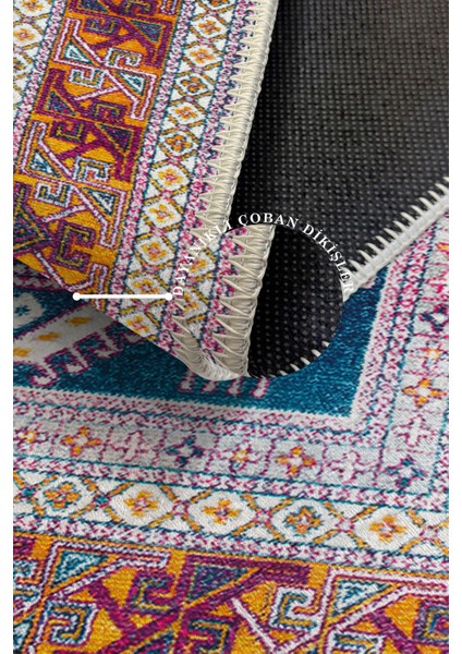 Modern Dekoratif Yıkanabilir Kaymaz Taban Halı – İnce, Yumuşak Salon Halısı, Mutfak Halısı ve Yolluk