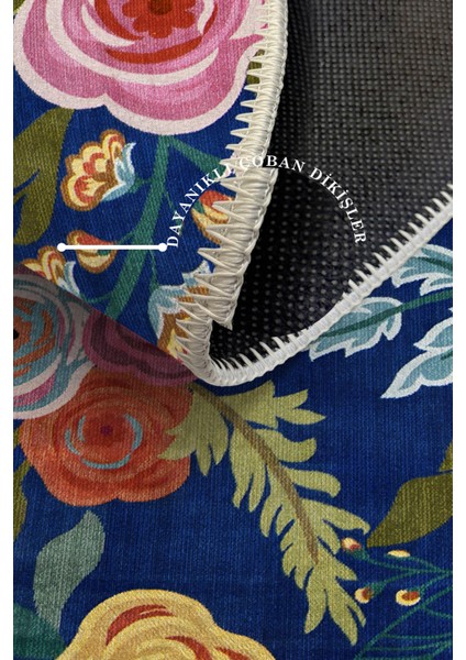 Modern Dekoratif Yıkanabilir Kaymaz Taban Halı – İnce, Yumuşak Salon Halısı, Mutfak Halısı ve Yolluk