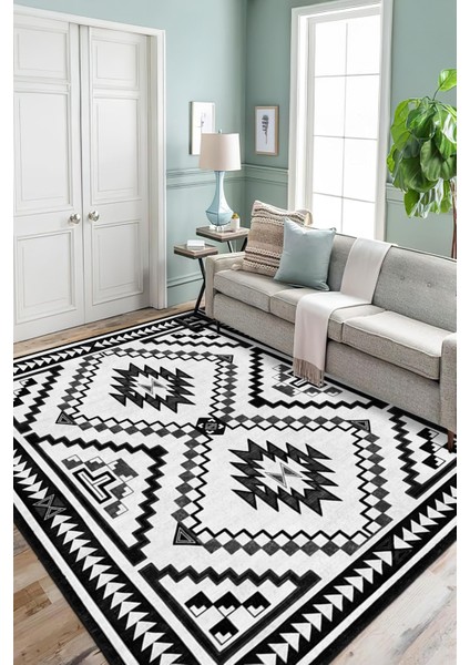 Modern Dekoratif Yıkanabilir Kaymaz Taban Halı – İnce, Yumuşak Salon Halısı, Mutfak Halısı ve Yolluk