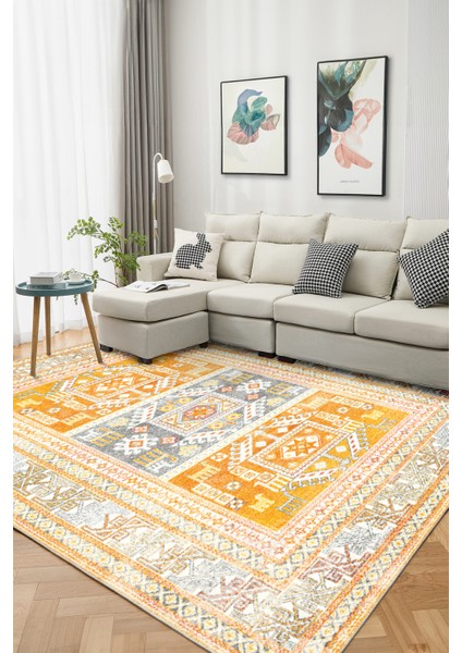 Modern Dekoratif Yıkanabilir Kaymaz Taban Halı – İnce, Yumuşak Salon Halısı, Mutfak Halısı ve Yolluk