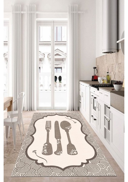 Modern Dekoratif Yıkanabilir Kaymaz Taban Halı – İnce, Yumuşak Salon Halısı, Mutfak Halısı ve Yolluk